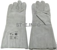 Перчатки-краги для сварщика пятипалые серые - st-e.info - Липецк