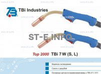 Горелка для полуавтоматической сварки TBi 7W -blue-ESW short, длина 3 метра - st-e.info - Липецк