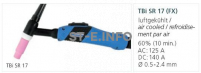 Горелка для аргонодуговой сварки TIG SR-P 17 FX TBi  8 м (газовое охлаждение) - st-e.info - Липецк