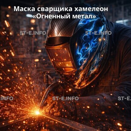 Маска сварщика хамелеон «Огненный метал» (YXE-718G PRO) - st-e.info - Липецк