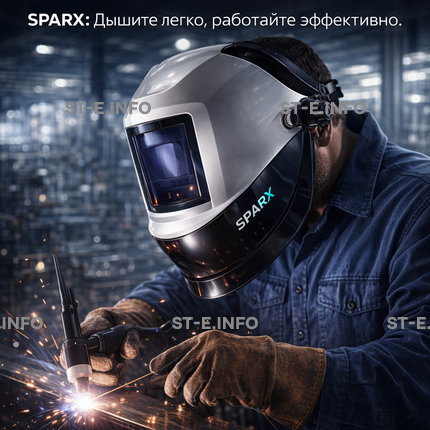 Маска сварщика Sparx с устройством подачи воздуха - st-e.info - Липецк